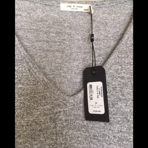 Rag & bone Light Grey Theo Long Sleeve Tee - Picture 6 of 13